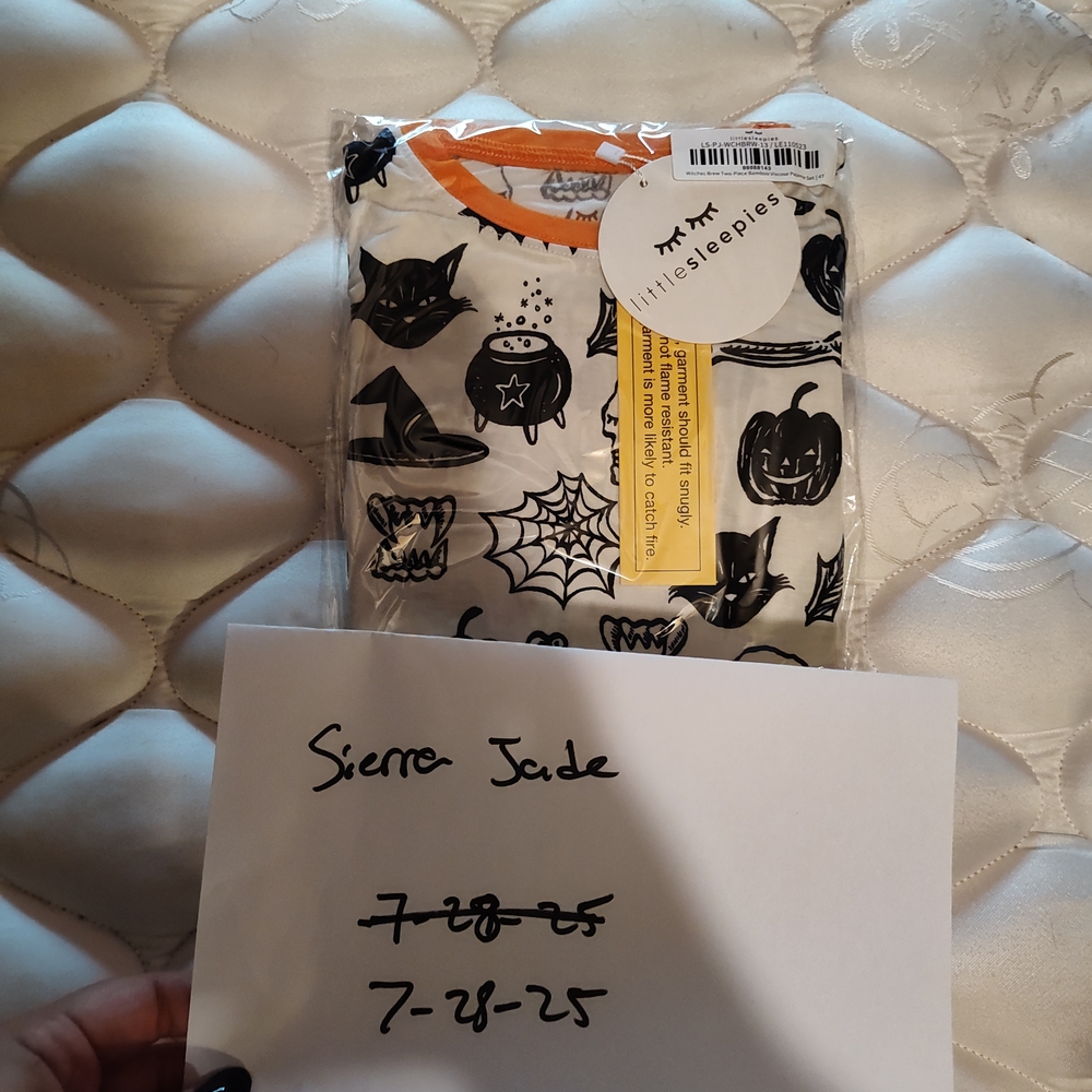Little Sleepies Spooky Black and Orange Pajama Set 4T